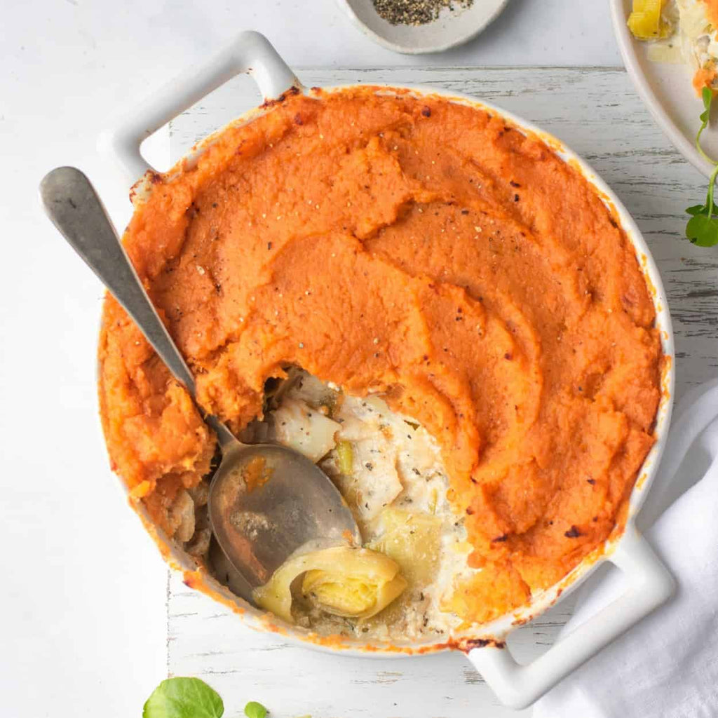 Sweet Potato Fish Pie – Serves 3-4