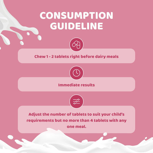 Milkaid Junior Lactase Enzyme Tablets 60's