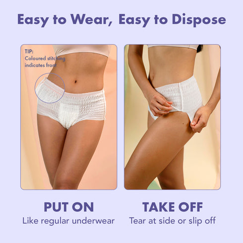 Rael Organic Cotton Period Underwear (S-M) 5's