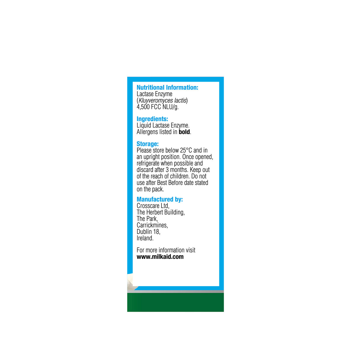 Lactase Enzyme Drops 15ml Milkaid Singapore Colief Singapore